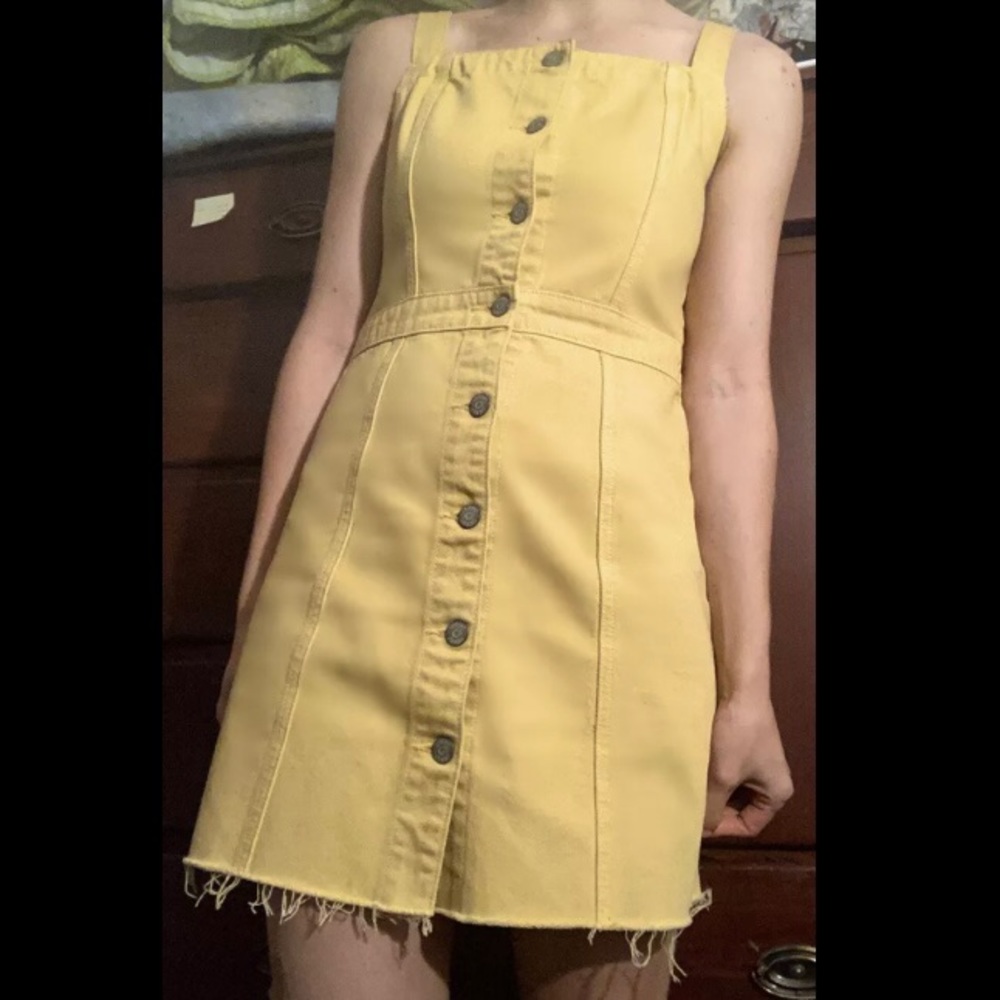 Yellow Denim Dress Boyish Brand Sustainable Kennedy Dress